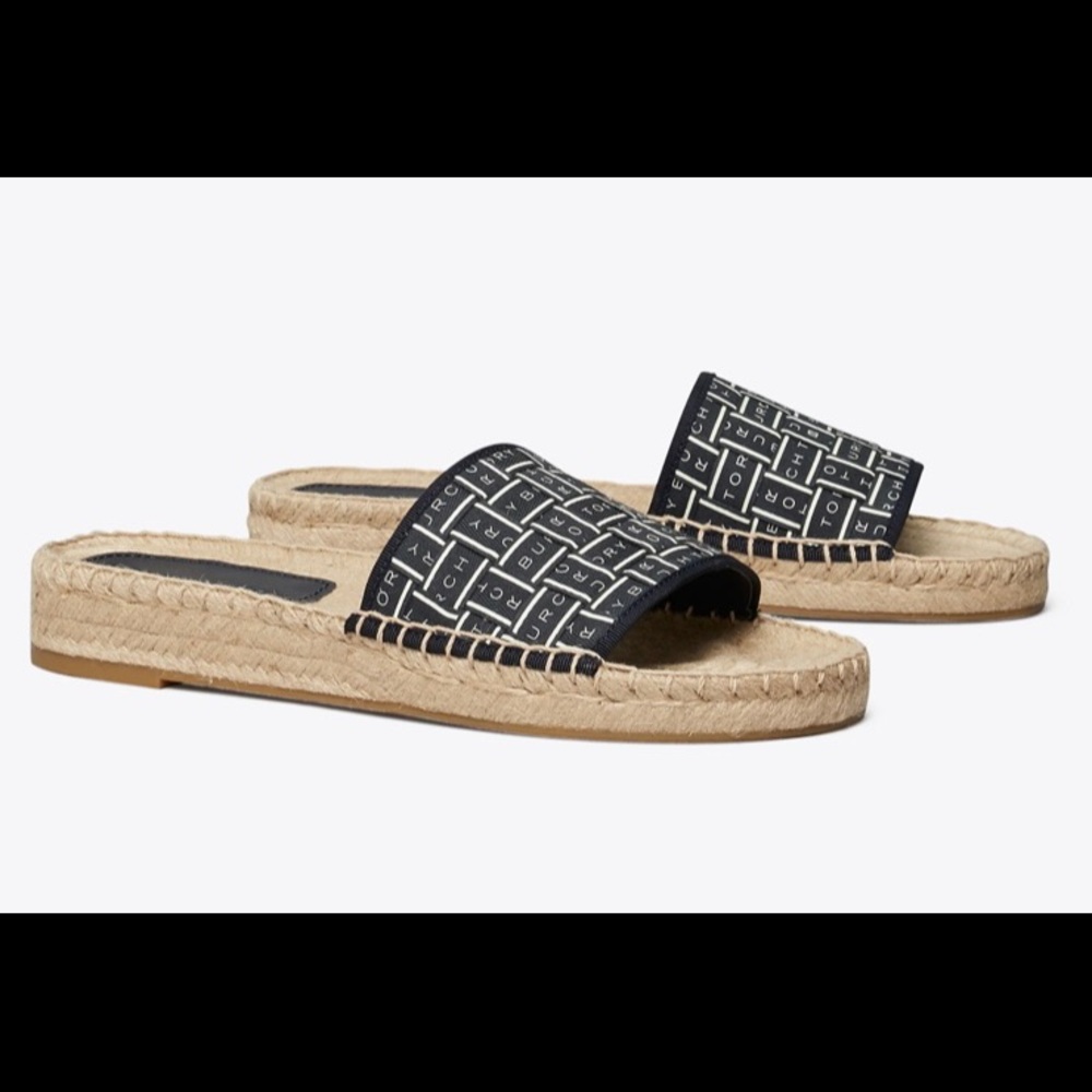 Tory Burch Tory Ribbon Espadrille Slide size 7.5